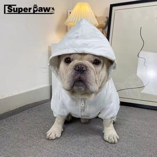 New Style Pet Dog Jacket Coat Winter Warm Clothes Hoodie Sweater Apparel Small Medium Dogs French Bulldog Pug Chihuahua LDC32