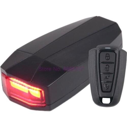 By DHL 20pcs Bike Bell USB Charging Bicycle Wireless Rear Light Cycling Remote Control Alarm Lock Fixed Position