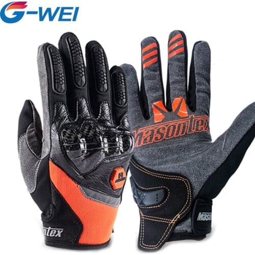 M30 Masontex Carbon Fiber Motorcycle Gloves Full Finger Motocross Glove Touch Screen Guantes Moto Breathable Motorbike Gloves