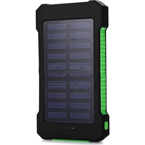Portable 10000mah Dual-USB 2A Solar Power Bank Battery Charger For Mobile Cell Phone Dual-USB Solar Power Bank Battery Charger