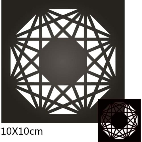 100*100mm Hollow Polygon Gird Cutting Metal Dies New Stencils DIY Scrapbooking Paper Cards Craft Making New Craft Decoration