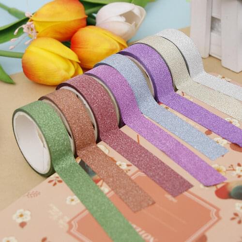 3M DIY Glitter Washi Paper Scrapbooking Tape Stickers Self-adhesive Tape Wedding Gifts Birthday Festival Decorations Craft Paper