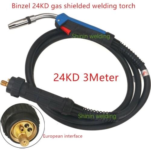 MIG MAG welding machine/equipment accessories Binzel 24KD weld torch /gun with europ connector for the NBC NB welding equipment