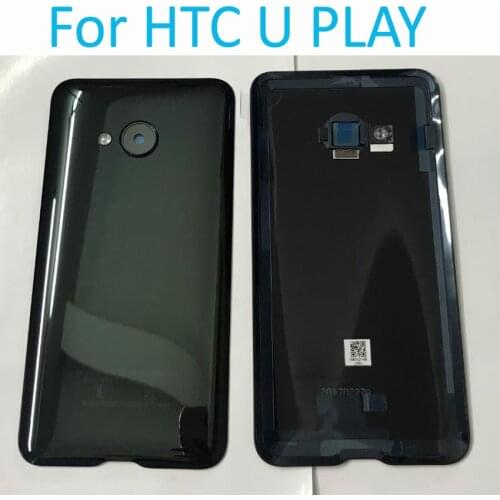 New Original Material Glass Back Rear Housing Door For HTC U Play Back Battery Cover Case with Camera Lens Replacement Parts