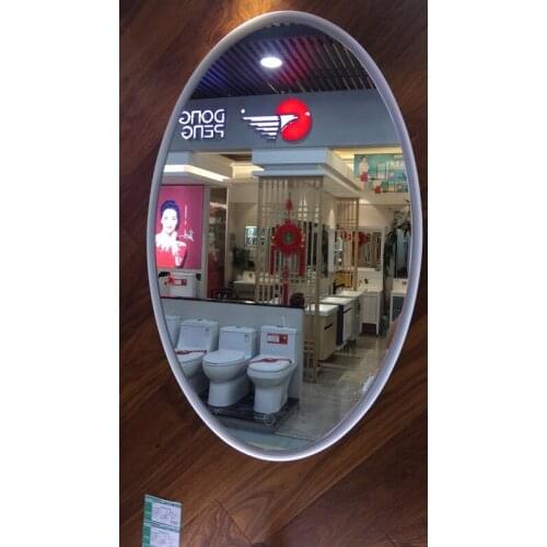 850X500mm Bathroom Oval Mirror Simple Solid Surface Stone Vanity Cabinet Corian ultra-thin frame Mirror 005