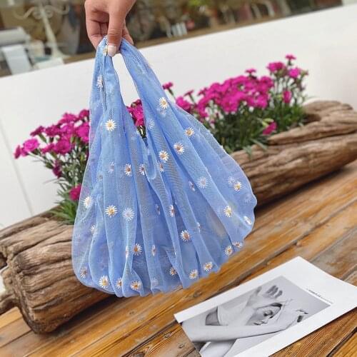 Women bag 2020 new lace tote bag Korean ladylike Embroidery Floral Soft Hasp handbag high-capacity handbag lovely