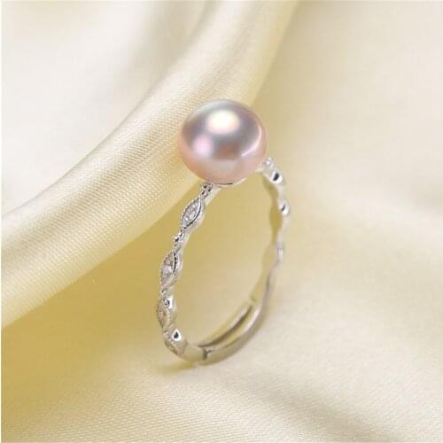 Wholesale Classic 925 Silver Ring Accessories Settings Adjustable Blank Pearl Ring Setting Base For Women Diy Jewelry Making