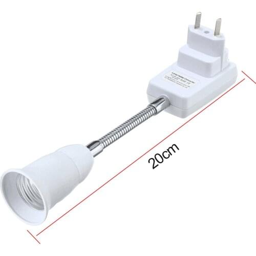 1pc E27 Light Bulb Socket Connect Adapter Extension Converter Wall Base Holder Screw Socket US / EU Plug 20CM-50CM Lamp Bulb bpt