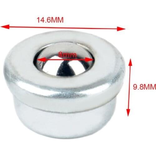 10Pcs 8mm Steel Conveyor Ball Sliver Transfer Bearing Unit Roller Wheels Small Flat Round Eye Conveying Ball 875F
