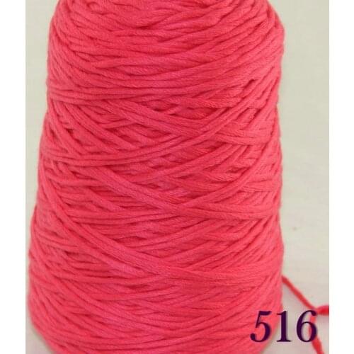 1X400g soft sell high quality 100% cotton hand-woven yarn Deep Coral cone 422-516