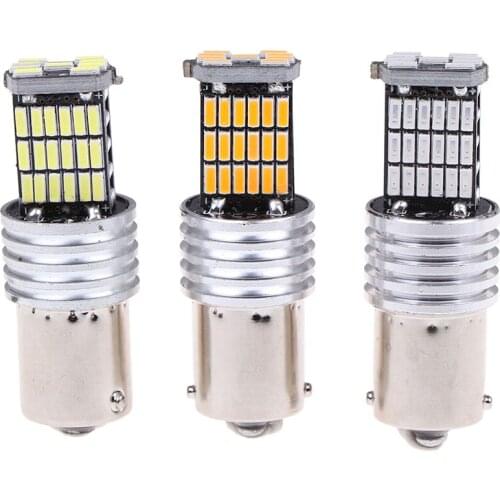 45-SMD LED 12V 24V P21W Bay15d 1156 Ba15s Car Bulbs Turn Signal Reverse Brake Lihgt