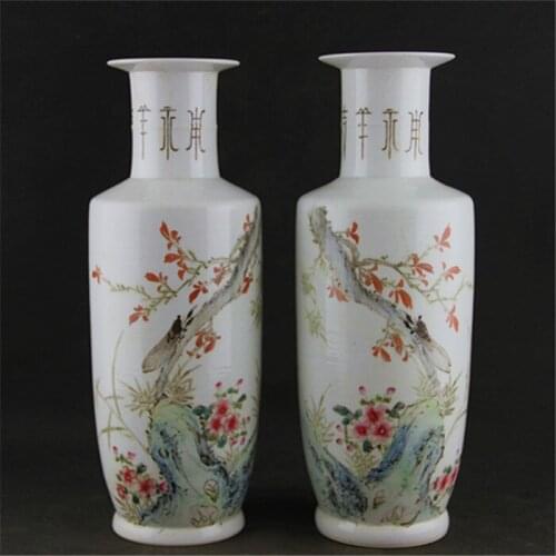 6 Antique Republic porcelain vase,Pastel Insects bottle,handmade crafts,collection / Adornment,Home Decorations,Free shipping