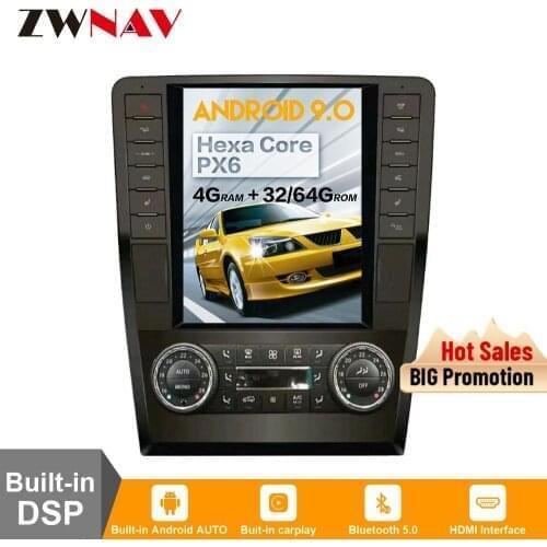 Tesla style Android 9.0 Car Multimedia Player for Benz ML GL 2005-2011 GPS WiFi Navi BT Audio Radio stereo big screen head unit