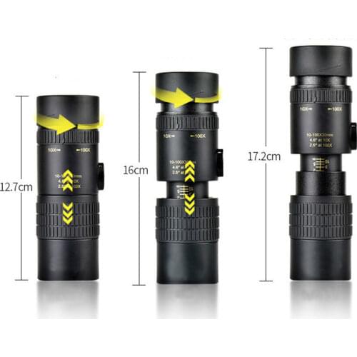 Binoculars 10-30x30 10x-30x Magnification BAK4 Prism Monocular Zoom Hd Telescope Universal Monocular Telescope Mini