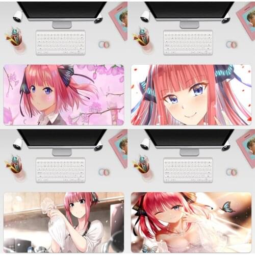 Nino Nakano Large Keyboard Cover Non-Slip Rubber Base Computer Carpet Desk Mat PC Game Mouse Pad
