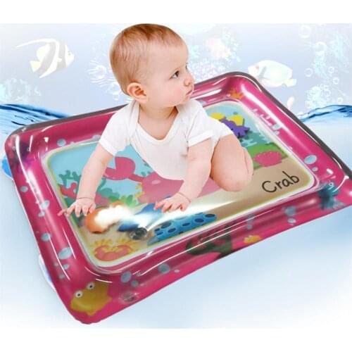 Baby Kids Water Play Mat Toys Inflatable Thicken PVC Infant Tummy Time Playmat Toddler Activity Play Center Water Mat For Babies