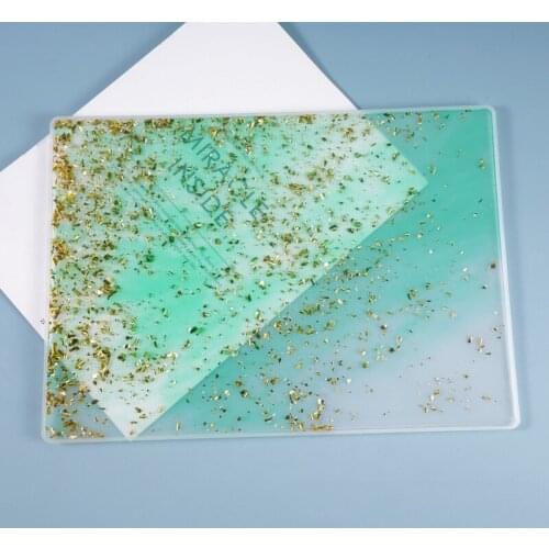 DIY Crystal Epoxy Mould Writing Board Rectangle Decorations Silicone Form Resin Mold Handcraft Soap Mold Silicone Molds For Soap