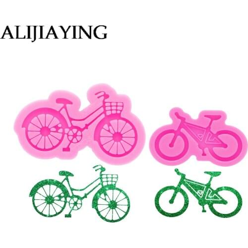 DY0556 Super Glossy Bicycle Keychain Silicone Mold Epoxy Craft Molds DIY Polymer Clay Resin Crafting Mould Jewelry Tools