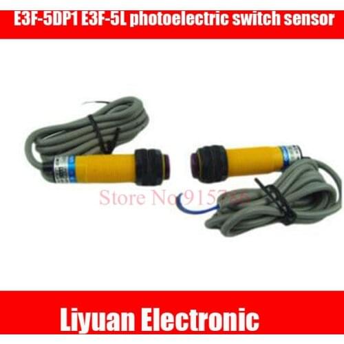 E3F-5DP1 E3F-5L M18 photoelectric switch sensor / DC 24V three-wire PNP 5m Beam photoelectric switch