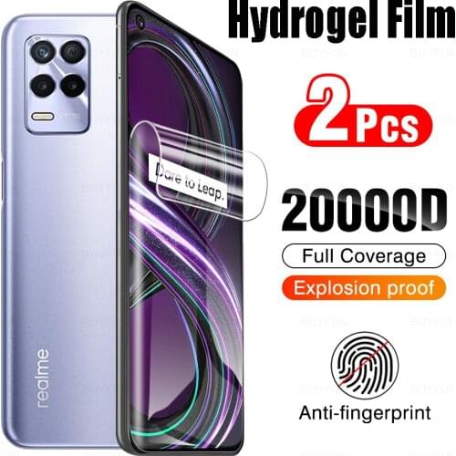 2PCS Hydrogel Film Protection For OPPO Realme 8S 8i Full Cover Smartphone Screen Protective Film Realmi 7 8 Pro 4G/5G Not Glass