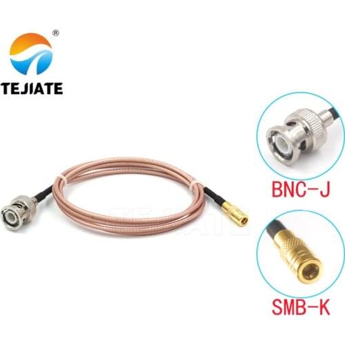 1PCS TEJIATE Adapter Cable SMB To BNC Type SMBK Convert BNCJ 8-90CM 1M 1.5M 2M Length Connector RG316 Wire