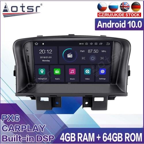 64G Android Radio Tape Recorder Car Multimedia Player Stereo For Chevrolet Cruze 2009 2010 2011 2012 Head Unit GPS Navi No 2din
