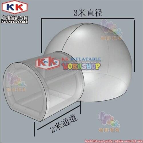 Cheap Price Family backyard igloo camping tent free air blower inflatable crystal bubble tent for sale