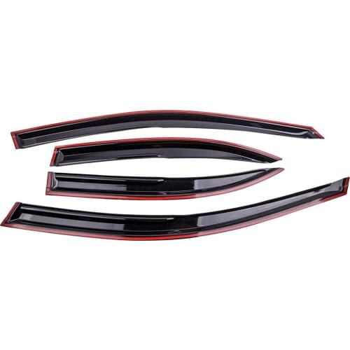 4PCS Smoke Window Vent Shade Visor Rain Guards FOR Acura TSX 4 Door Sedan 2009-2014 Weather Guard Wind Noise Deflector
