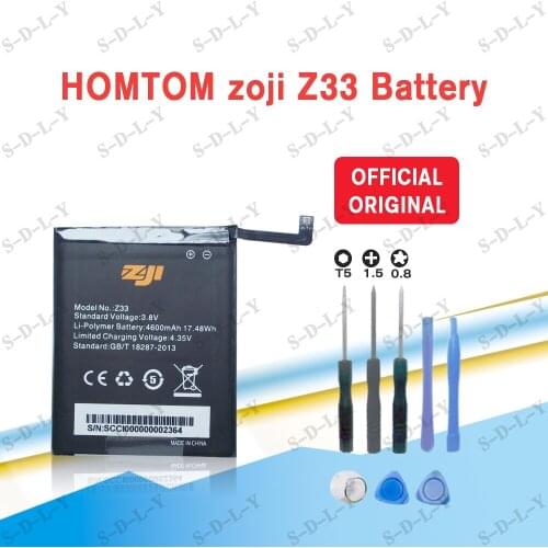 New High Quality 4600mAh HOMTOM Z33 Battery For HOMTOM zoji Z33 Mobile Phone+Tracking + Tools