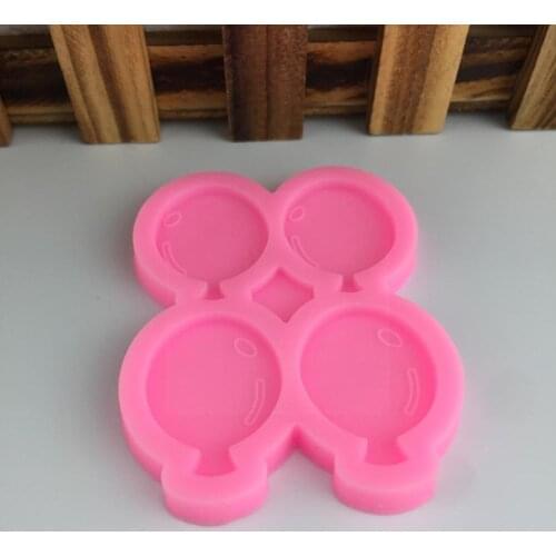 New Balloon Shape Lollipop Silicone Molds DIY Birthday Cake Clay Candy Mould Topper Cupcake Chocolate Fondant Decorating To D8G1
