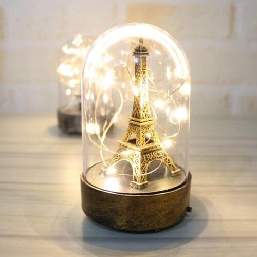 Paris Tower Moldel Qith Lights Romantic Innovative Night Lamp For Valentines Day Girlfriend Birthday Christmas Gift Decoration