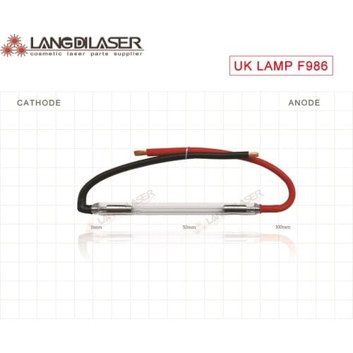 F986 UK FIRST LIGHT ipl flash lamp size : 7*50*90F , ipl flash lamp for cosmetic laser using