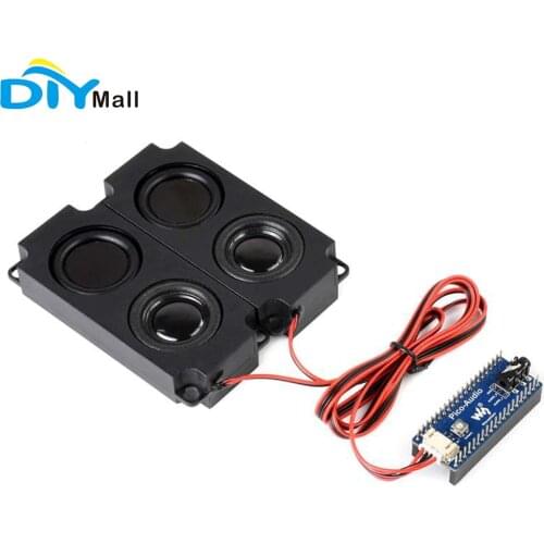 Waveshare Audio Expansion Module for Raspberry Pi Pico Wide Range Audio Sampling Rate Output Headphones and Speakers