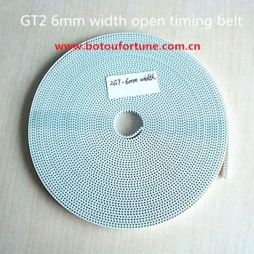 Free shipping PU gt2 belt gt2 timing belt 6mm width 5m a pack for 3d printer