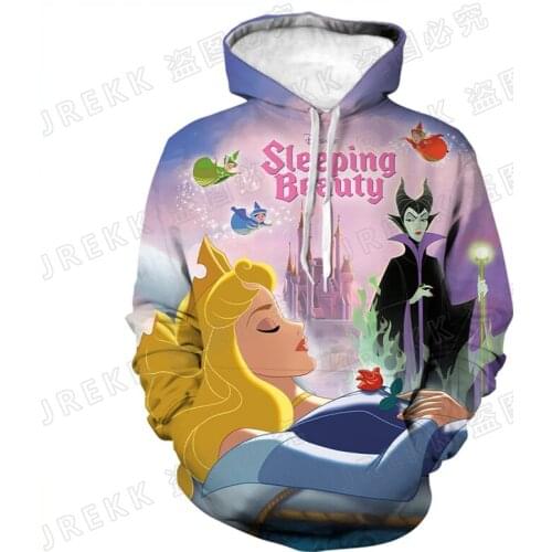 Sleeping Beauty Hoodies Men Women Children Cartoon Anime 3D Print Sweatshirt Fashion Long Sleeve Pullover Boy Girl Kids Clothing