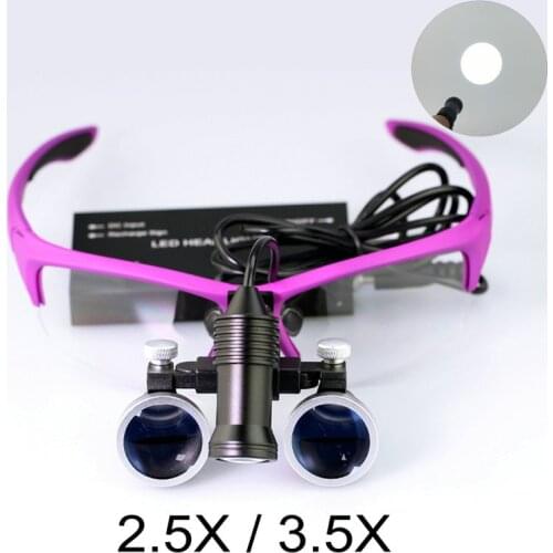 5W Dental Loupe Magnifier Binocular Magnifier Surgery Surgical Medical Operation Loupe with Focus Light