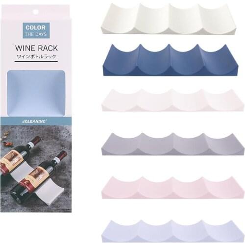 Wine Rack Stackable Bottle Holder Countertop Wine Bottle Rack Wine Bottle Can Organizer For Pantry Cabinet Refrigerator Dropship