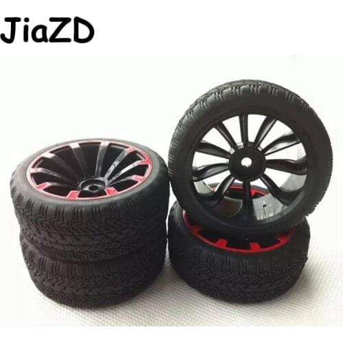 High Quality 70*28MM 4PCS Plastic Wheel Rim & Rally Tire for 1/10 RC Car Tamiya HSP HPI 4WD RC On Road Car Accessories W5