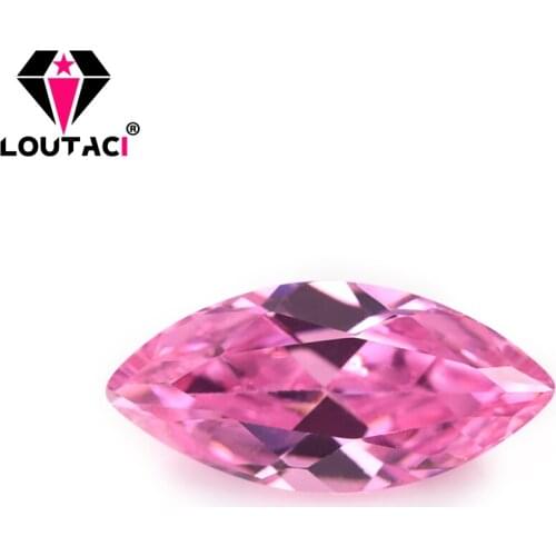 LOUTACI Women Jewelry Gemstones Fashion Style Pink Cubic Zirconia Marquise Shape Small Size 1.5x3-3x6mm