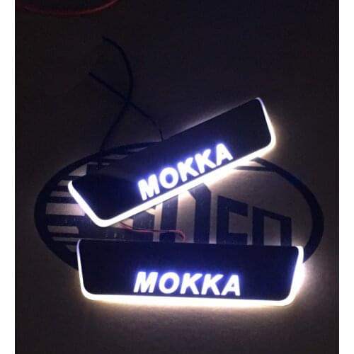 12V Welcome Pedal Lights For Opel Mokka 2012 - 2019 Pedal car Door Sill Pathway Lamps led thresholds scuff plates Avante md auto