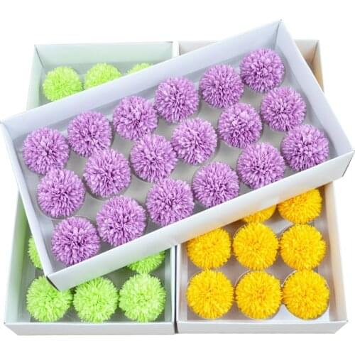 18pcs Ping Pong Chrysanthemum Wedding Home Decoration Spherical Bouquet Artificial Soap Flower