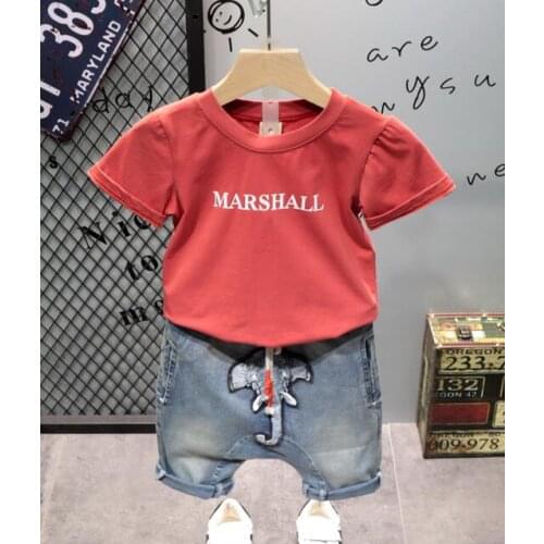 Newest summer Baby Boys Suits Infant Clothes Sets Kids T-shirt and shorts 2Pcs Sets Children Suits 2-7Year