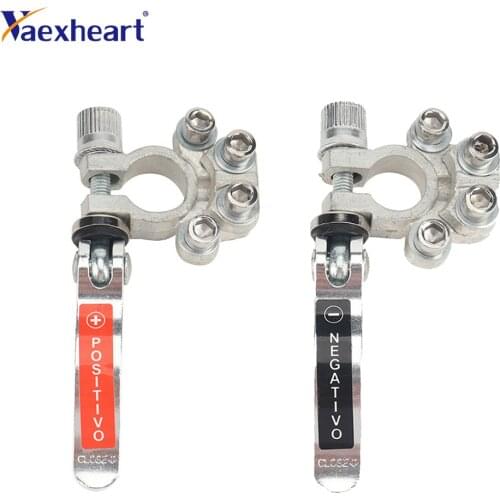 2 PCS 12V 24V Car Battery Terminal Wire Cable Clamp Terminal Quick Disconnect Shut-Off Connectors For Car Auto Accessories