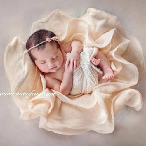 2021 Steel Wool Flokati Floral Filling Accessorie Newborn Photography Props Baby Posing Baskets Background Photo Shoot Backdrops