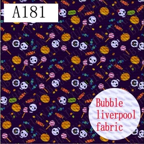 50cm*145cm 4 Way Stretch Spandex Knit Halloween Printed Bullet Texture Liverpool Fabric For Baby Head Wrap A181