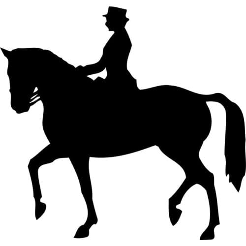 58cm x 55.33cm 2 x Horse Riding (one For Each Side) Car Sticker For Cars Side Truck Window ,Auto SUV Door Vinyl Decal 13 Colors