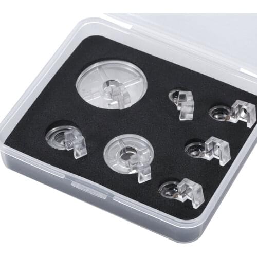 7Pcs/Box Clear Plastic Quilting Sewing Machine Embroidery Patchwork Low Shank Ruler Presser Foot Frame for Singer Pfaff Brother