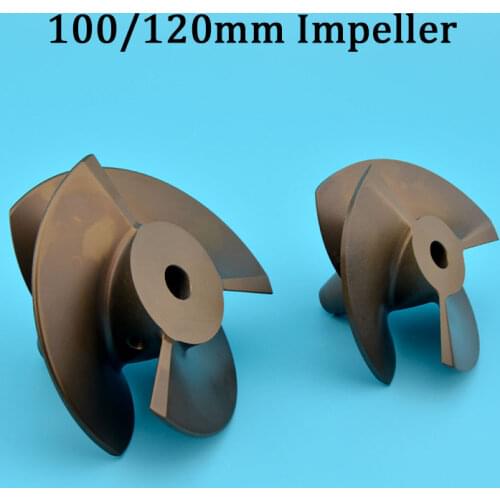 100mm / 120mm impeller water jet impeller / 316 stainless steel shaft for surfboard rc model Boat / Boat