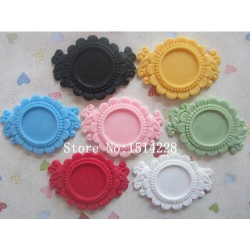 Free shipping!Outer 43*60mm.Inner Size 25mm. resin flower Cameo setting .Flatback Cameo Setting for Jewelry Accessory DIY