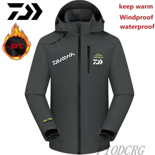 Daiwa Men Women Winter Cycling Outdoor Waterproof Warm Fishing Clothing Breathable UV Camping Skiing Hiking for Fishing Jacket